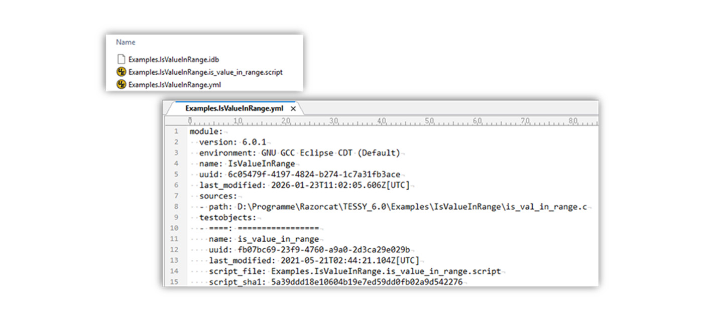 ASCII Code in TESSY Screenshot of the Unit Test Tool TESSY: ASCII Code